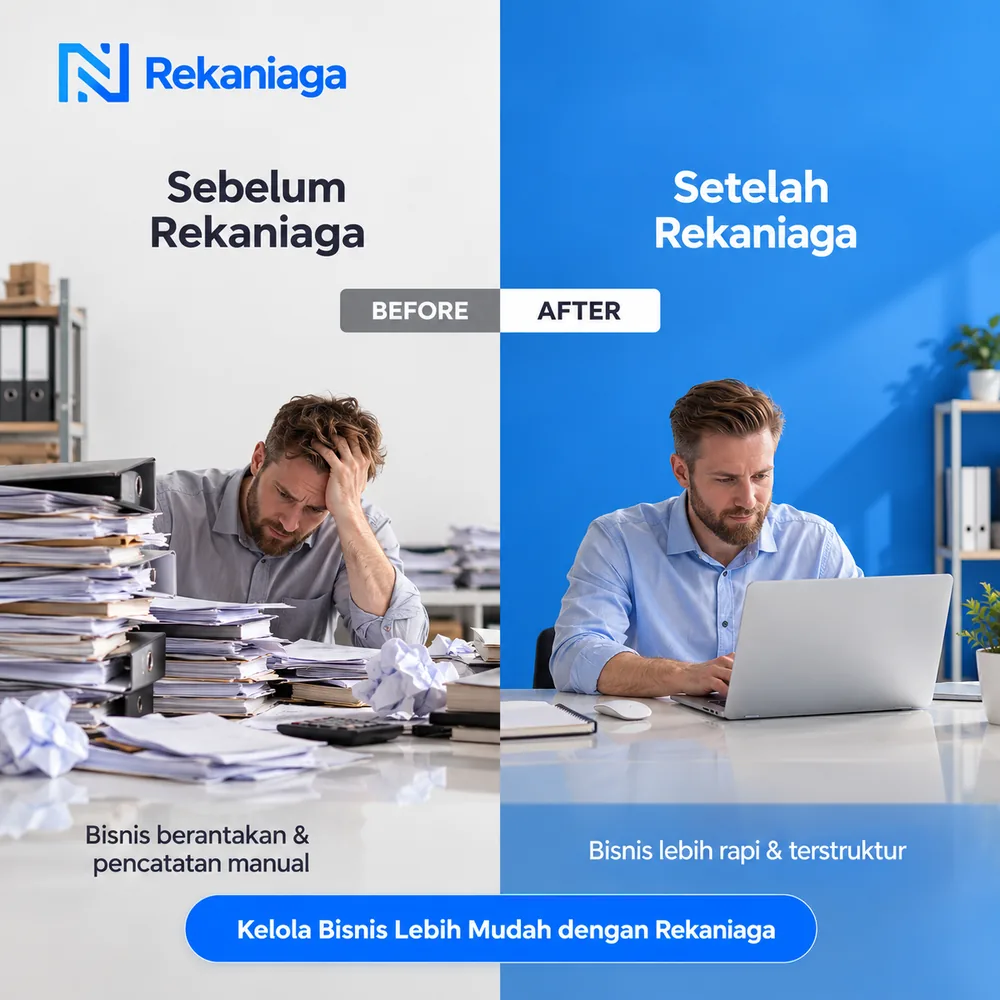 Sebelum dan sesudah memakai Rekaniaga